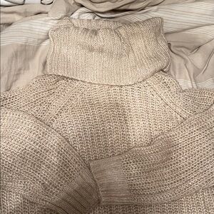 H&M Cream Turtleneck Oversized Sweater